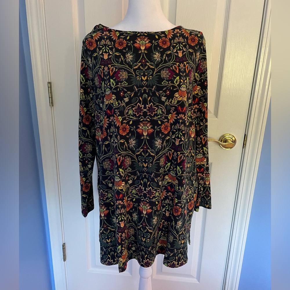NWT J Jill Autumn Print Tunic M Petite